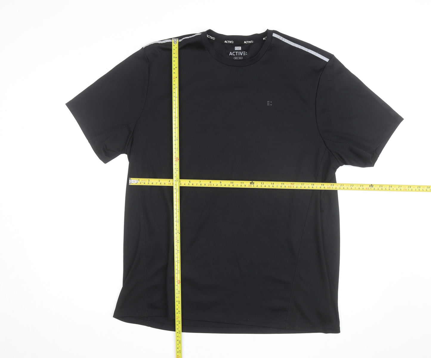 F&F Active Men's Black XL Moisture Wicking Short Sleeve Sports T-Shirt
