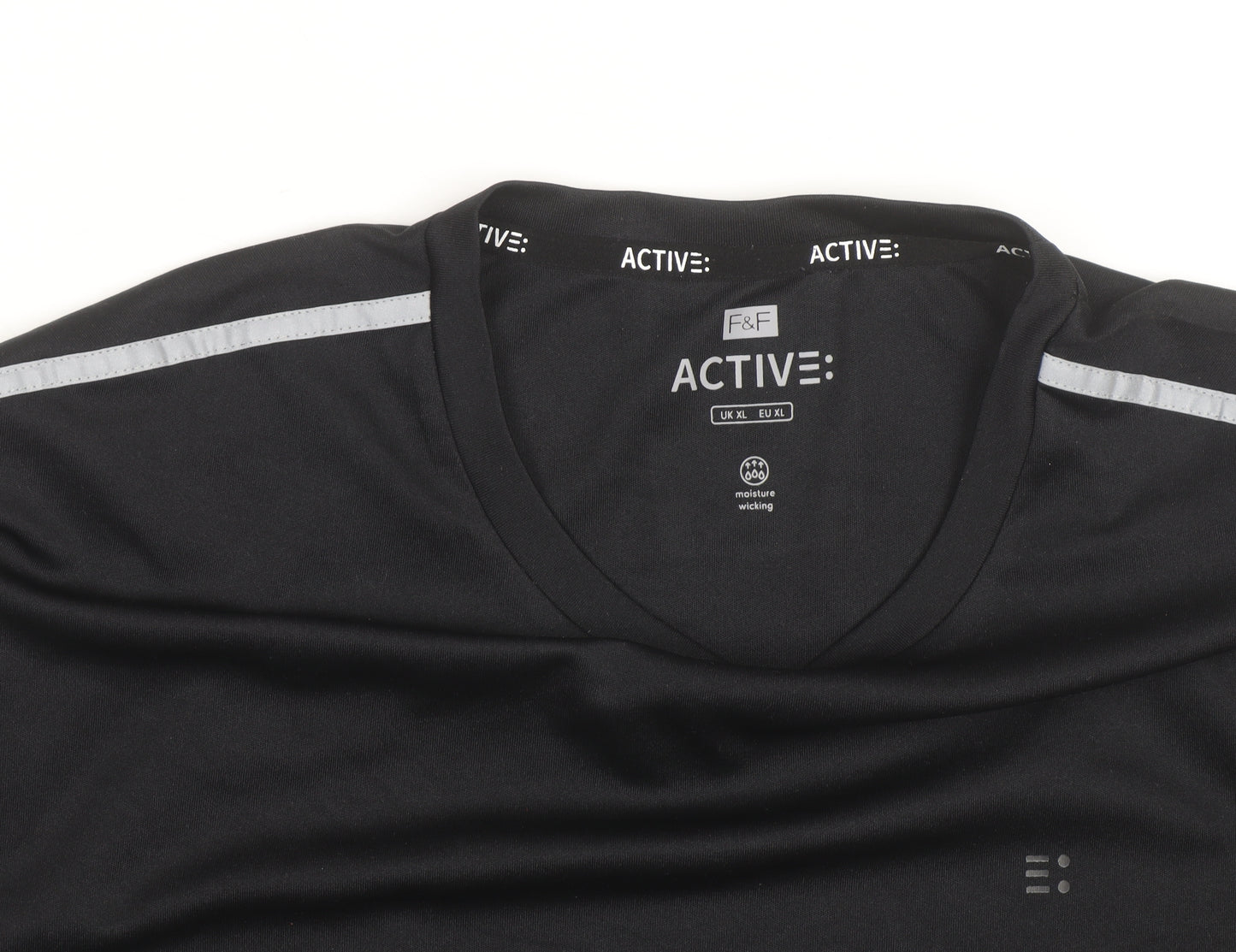 F&F Active Men's Black XL Moisture Wicking Short Sleeve Sports T-Shirt