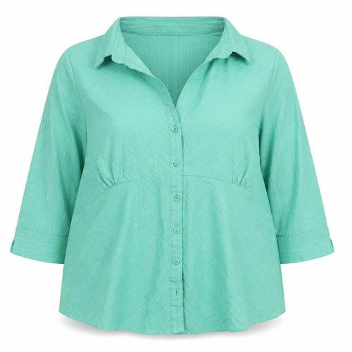 Dorothy Perkins Women's Green 3/4 Sleeve Button-Up Shirt Size 20