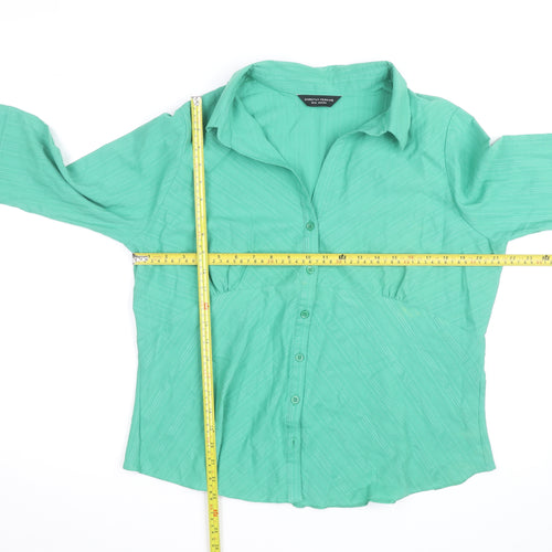 Dorothy Perkins Women's Green 3/4 Sleeve Button-Up Shirt Size 20