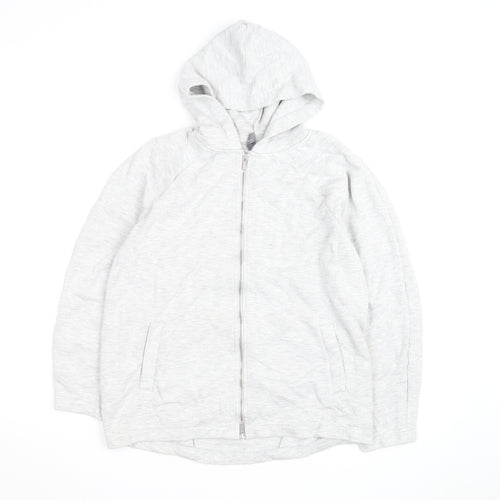 Sweaty Betty Grey Full Zip Hoodie Unisex Adults S Lightweight Cotton Blend