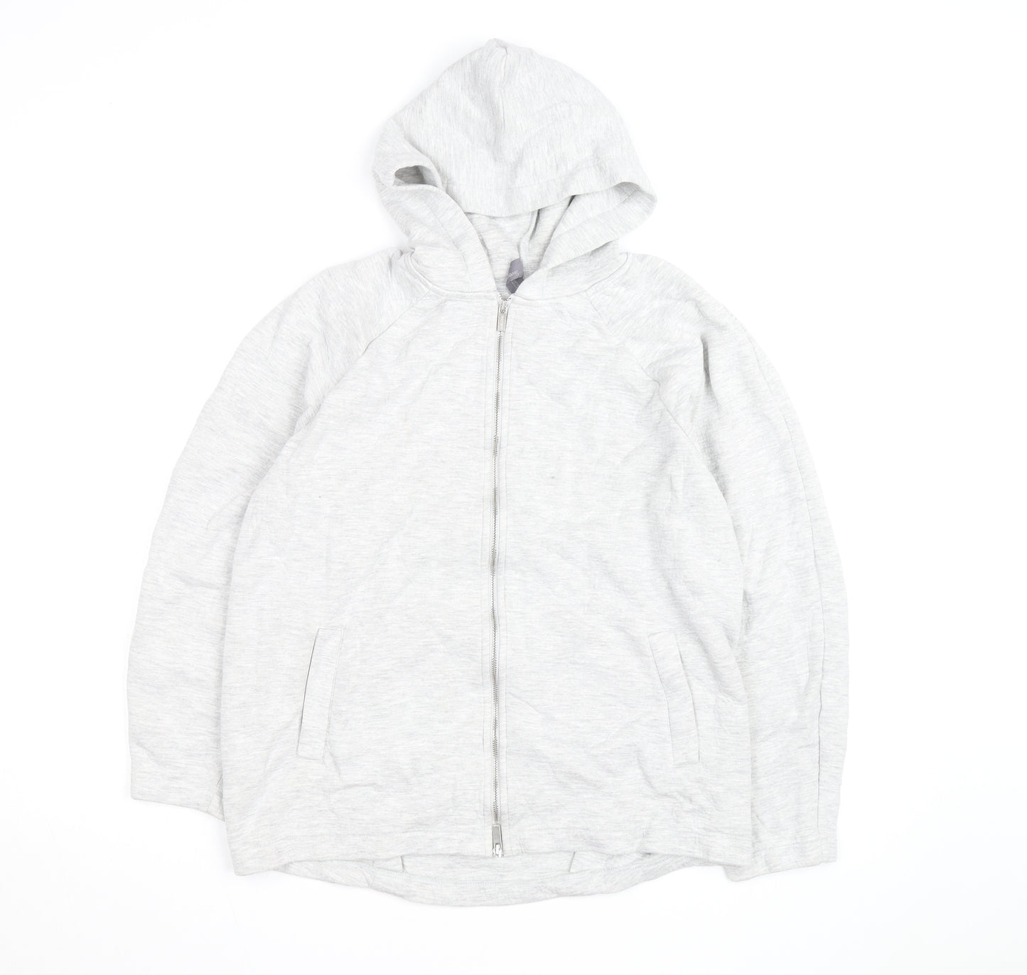 Sweaty Betty Grey Full Zip Hoodie Unisex Adults S Lightweight Cotton Blend