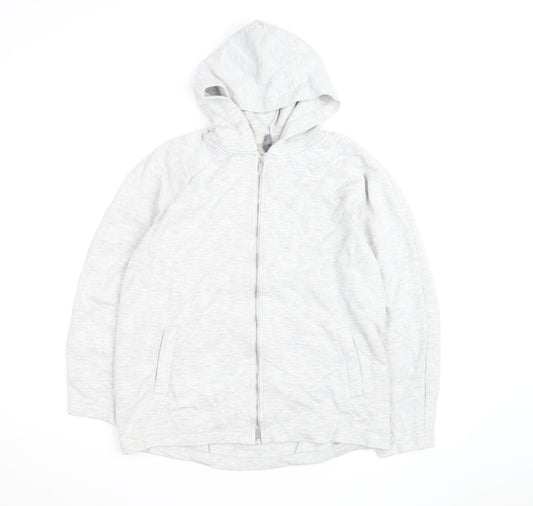 Sweaty Betty Grey Full Zip Hoodie Unisex Adults S Lightweight Cotton Blend