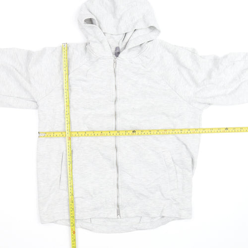 Sweaty Betty Grey Full Zip Hoodie Unisex Adults S Lightweight Cotton Blend
