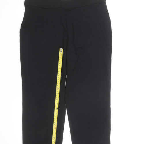 Marks and Spencer Women's Black Slim Cropped Trousers Size 14 Short