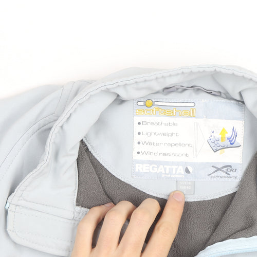 Regatta Women's Grey Softshell Jacket Size 14 Wind Resistant Outdoor