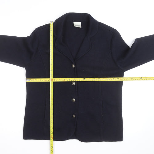 Eastex Women's Blue Collared Button Knit Cardigan Size 14