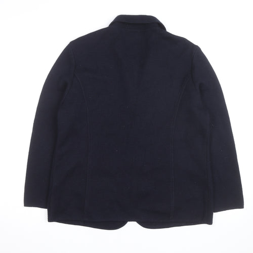 Eastex Women's Blue Collared Button Knit Cardigan Size 14