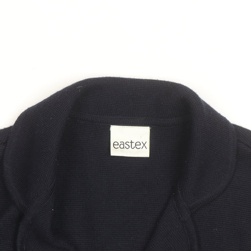 Eastex Women's Blue Collared Button Knit Cardigan Size 14