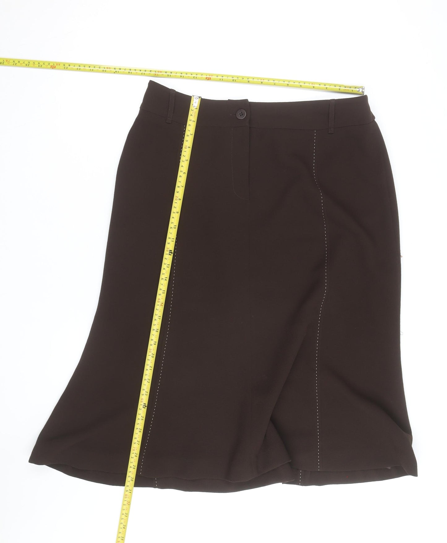 ALEX & CO. Women's Brown A-Line Knee Length Skirt Size 10