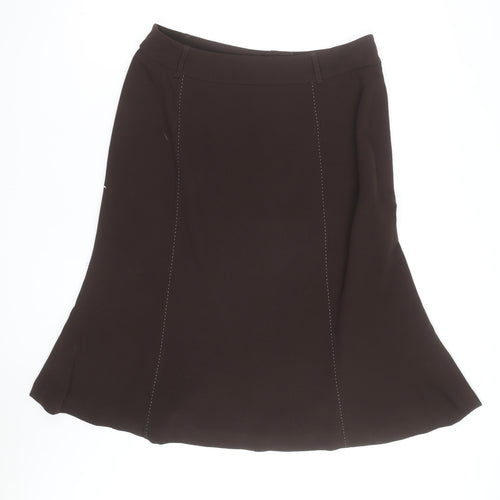 ALEX & CO. Women's Brown A-Line Knee Length Skirt Size 10