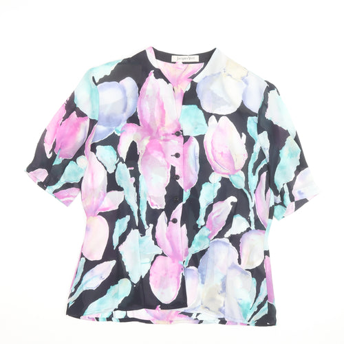 Jacques Vert Womens Multicoloured Floral Chiffon Blouse Size 12