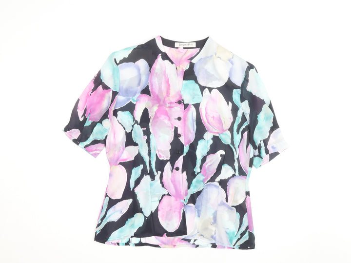 Jacques Vert Womens Multicoloured Floral Chiffon Blouse Size 12