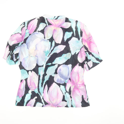 Jacques Vert Womens Multicoloured Floral Chiffon Blouse Size 12