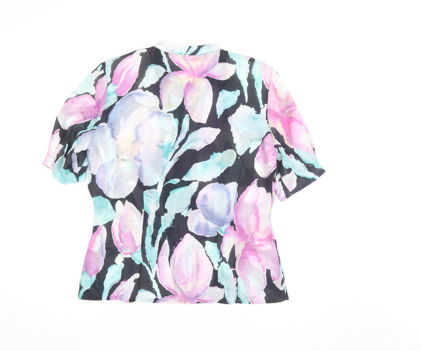 Jacques Vert Womens Multicoloured Floral Chiffon Blouse Size 12