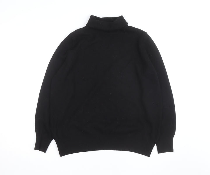 Marks and Spencer Women’s Black Roll Neck Cashmere Jumper Size 20
