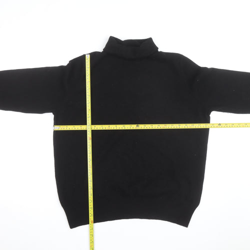 Marks and Spencer Women’s Black Roll Neck Cashmere Jumper Size 20