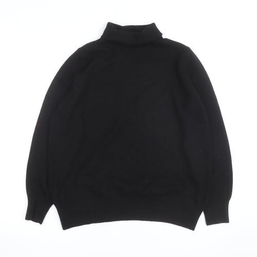 Marks and Spencer Women’s Black Roll Neck Cashmere Jumper Size 20