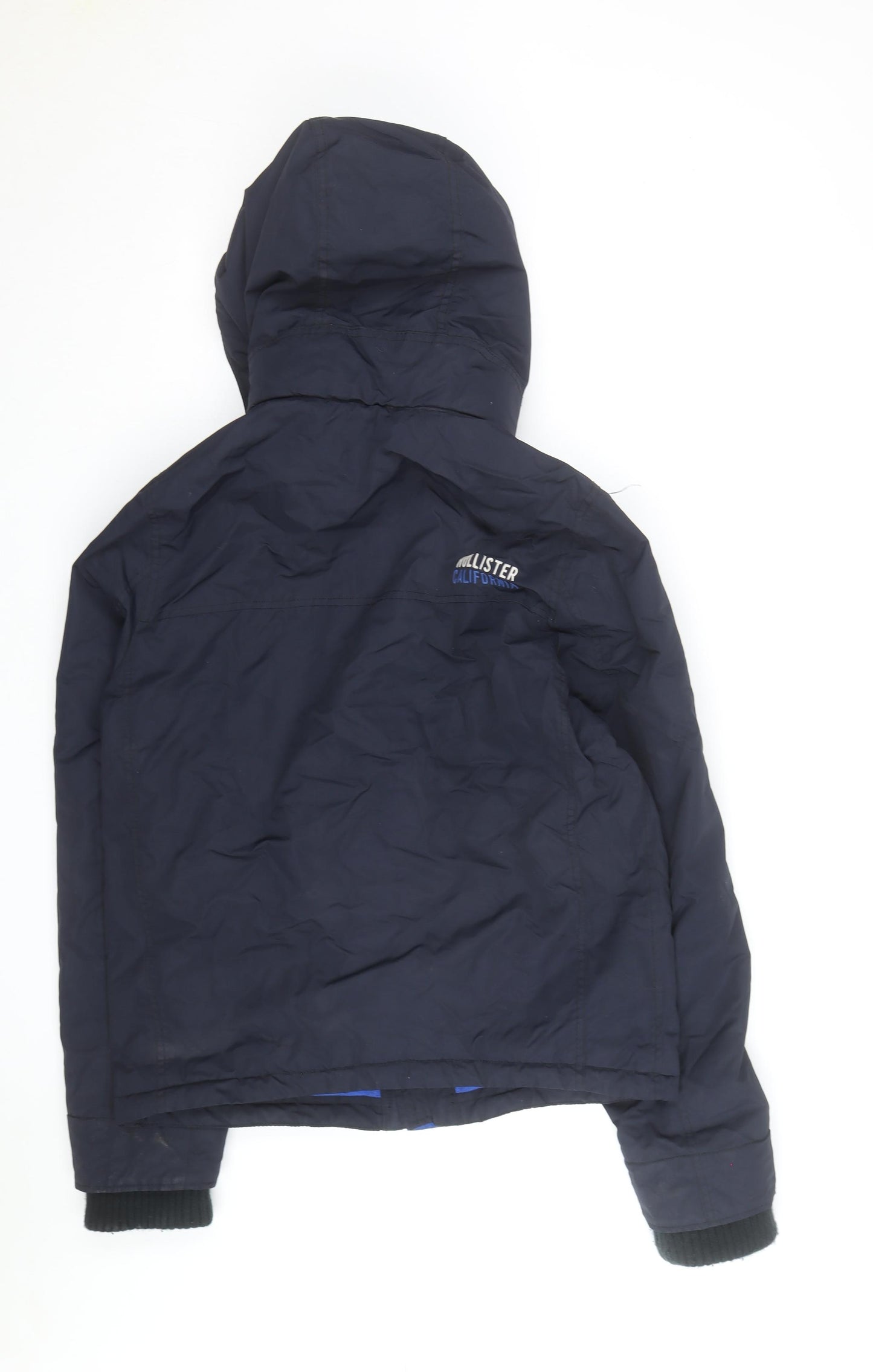 Hollister Men's Blue XL Hooded Puffer Jacket Winter Coat