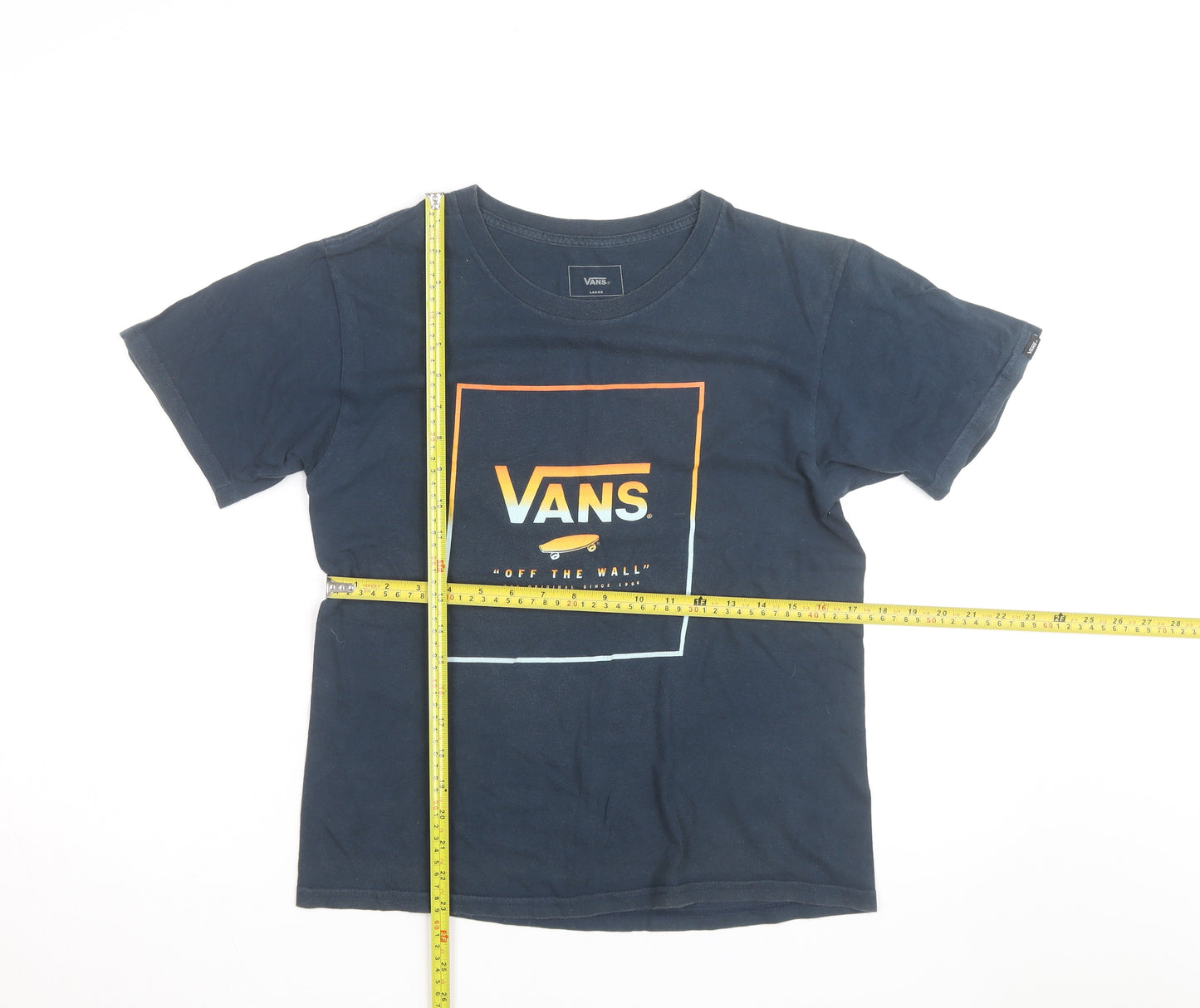Vans Men's Black Graphic Logo Crew Neck Short Sleeve T-Shirt Size L