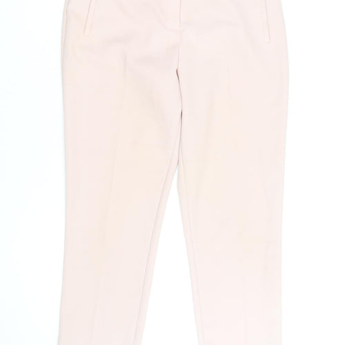 Miss Selfridge Womens Pink Slim Cropped Trousers Size 10
