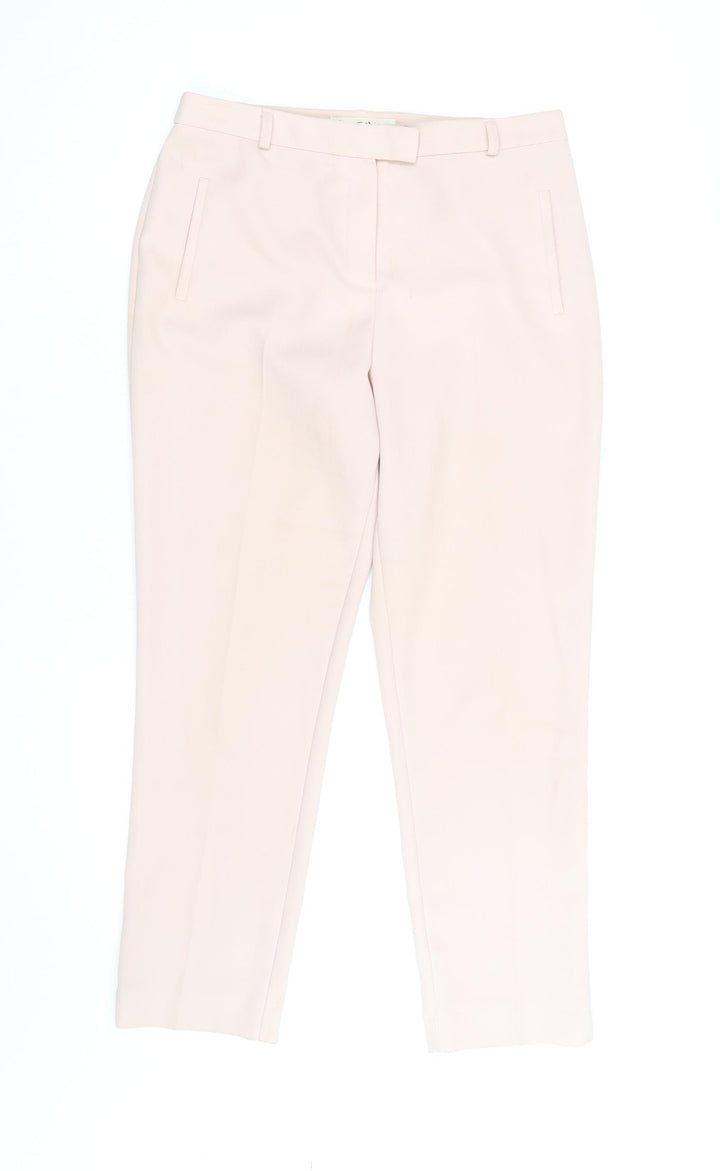 Miss Selfridge Womens Pink Slim Cropped Trousers Size 10
