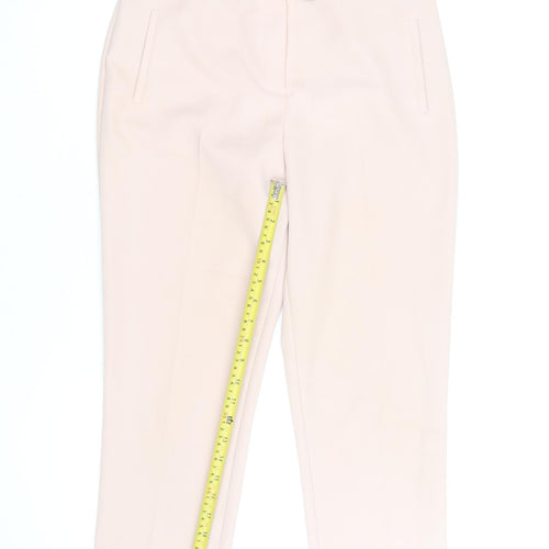 Miss Selfridge Womens Pink Slim Cropped Trousers Size 10