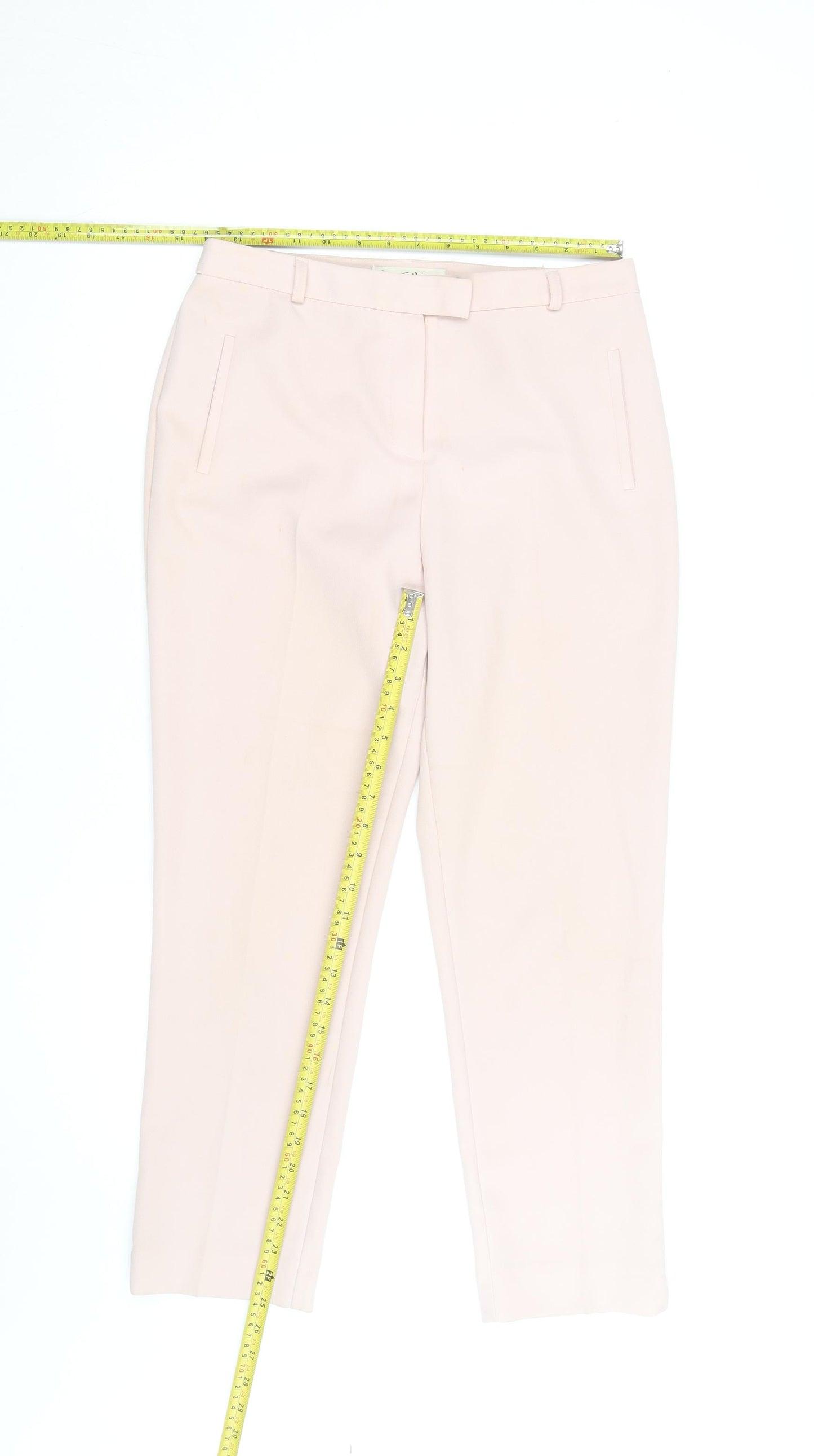 Miss Selfridge Womens Pink Slim Cropped Trousers Size 10