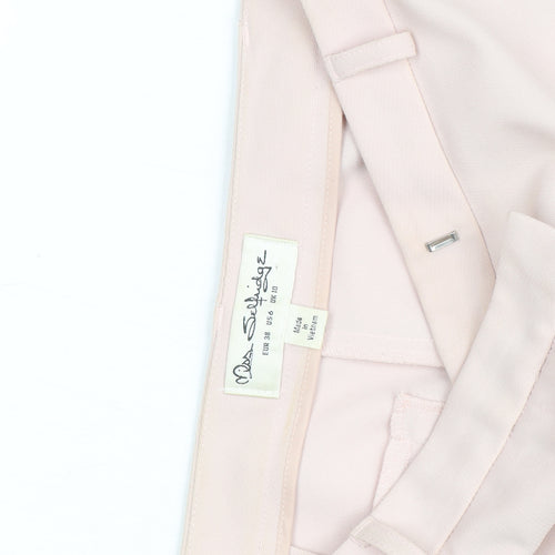 Miss Selfridge Womens Pink Slim Cropped Trousers Size 10