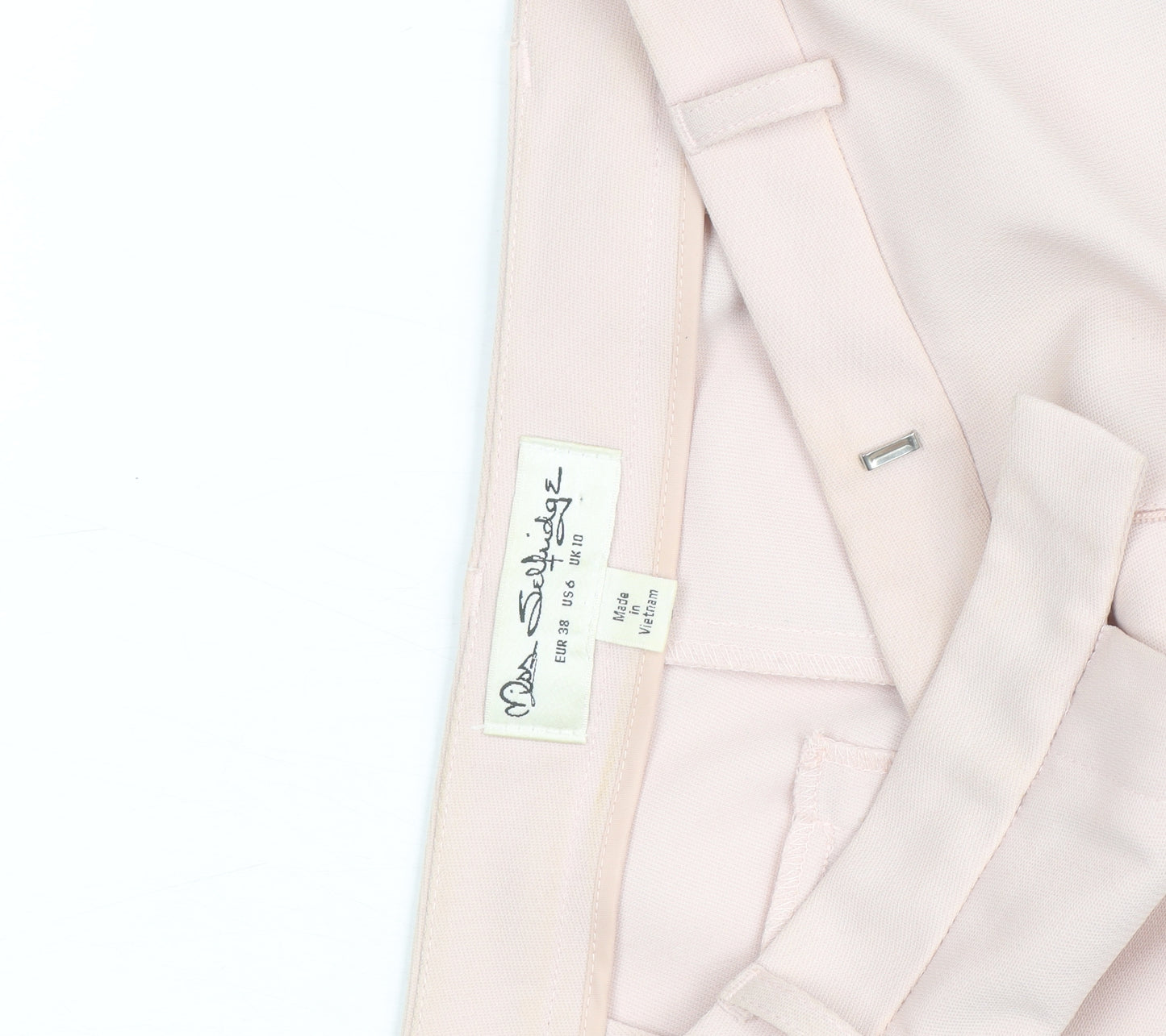 Miss Selfridge Womens Pink Slim Cropped Trousers Size 10
