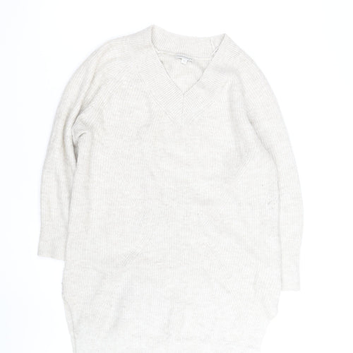 Monsoon Women Beige Knit Crew Neck Pullover Jumper M