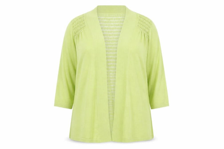 Debenhams Women Green Size 16 Open Knit Cardigan Lightweight