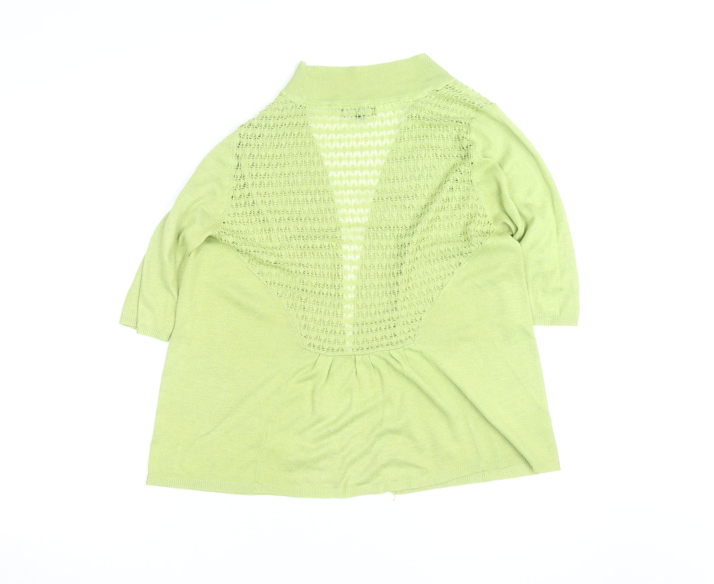 Debenhams Women Green Size 16 Open Knit Cardigan Lightweight