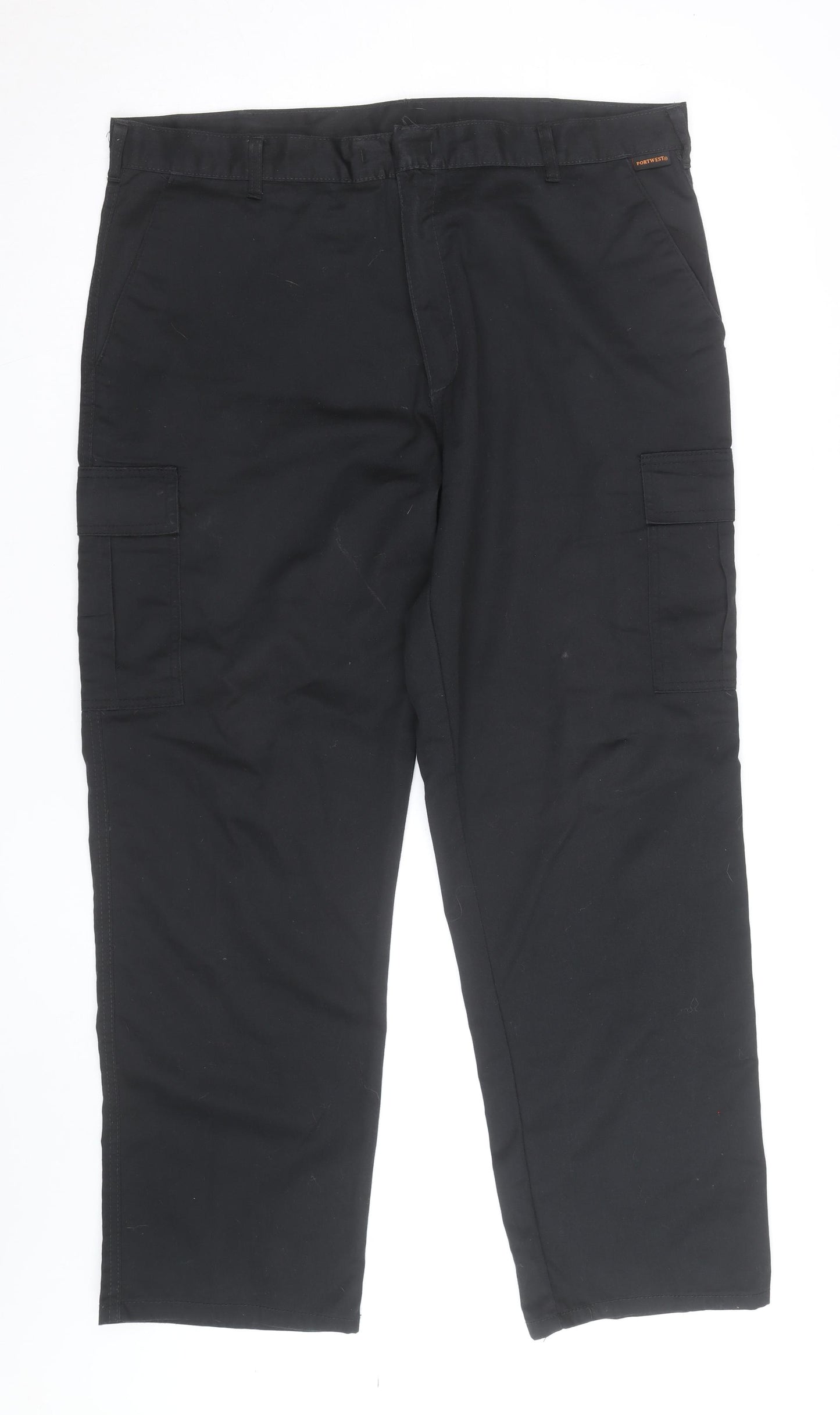 Portwest Men's Black Cargo Trousers Size 40 Regular Fit Workwear