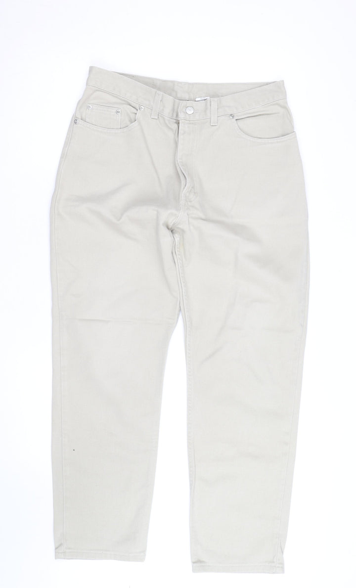 Faded Glory Men's Beige Straight Fit Jeans Size 38 x 32 Cotton Denim