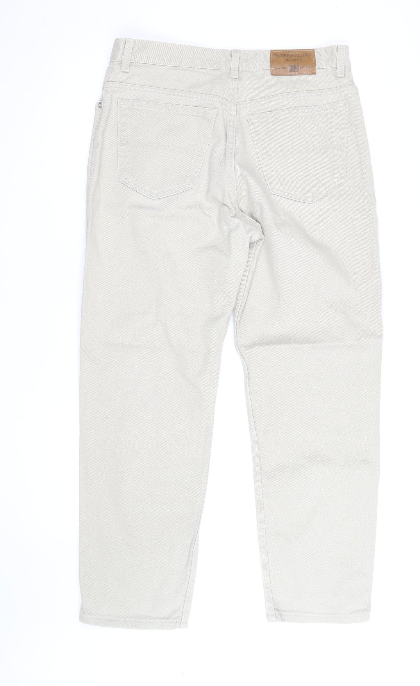Faded Glory Men's Beige Straight Fit Jeans Size 38 x 32 Cotton Denim