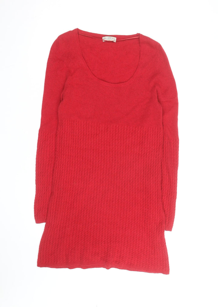 Marks and Spencer Women’s Red Wool Blend Long Sleeve Jumper Dress Size 10