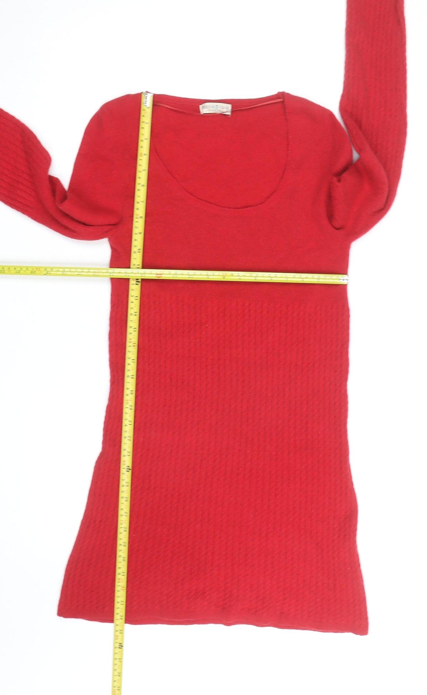 Marks and Spencer Women’s Red Wool Blend Long Sleeve Jumper Dress Size 10