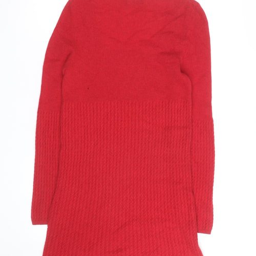 Marks and Spencer Women’s Red Wool Blend Long Sleeve Jumper Dress Size 10