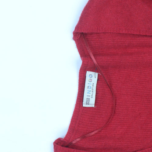 Marks and Spencer Women’s Red Wool Blend Long Sleeve Jumper Dress Size 10