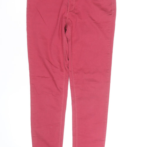 Denim Co. Women Red Super Skinny Jegging Cotton Blend Size 10