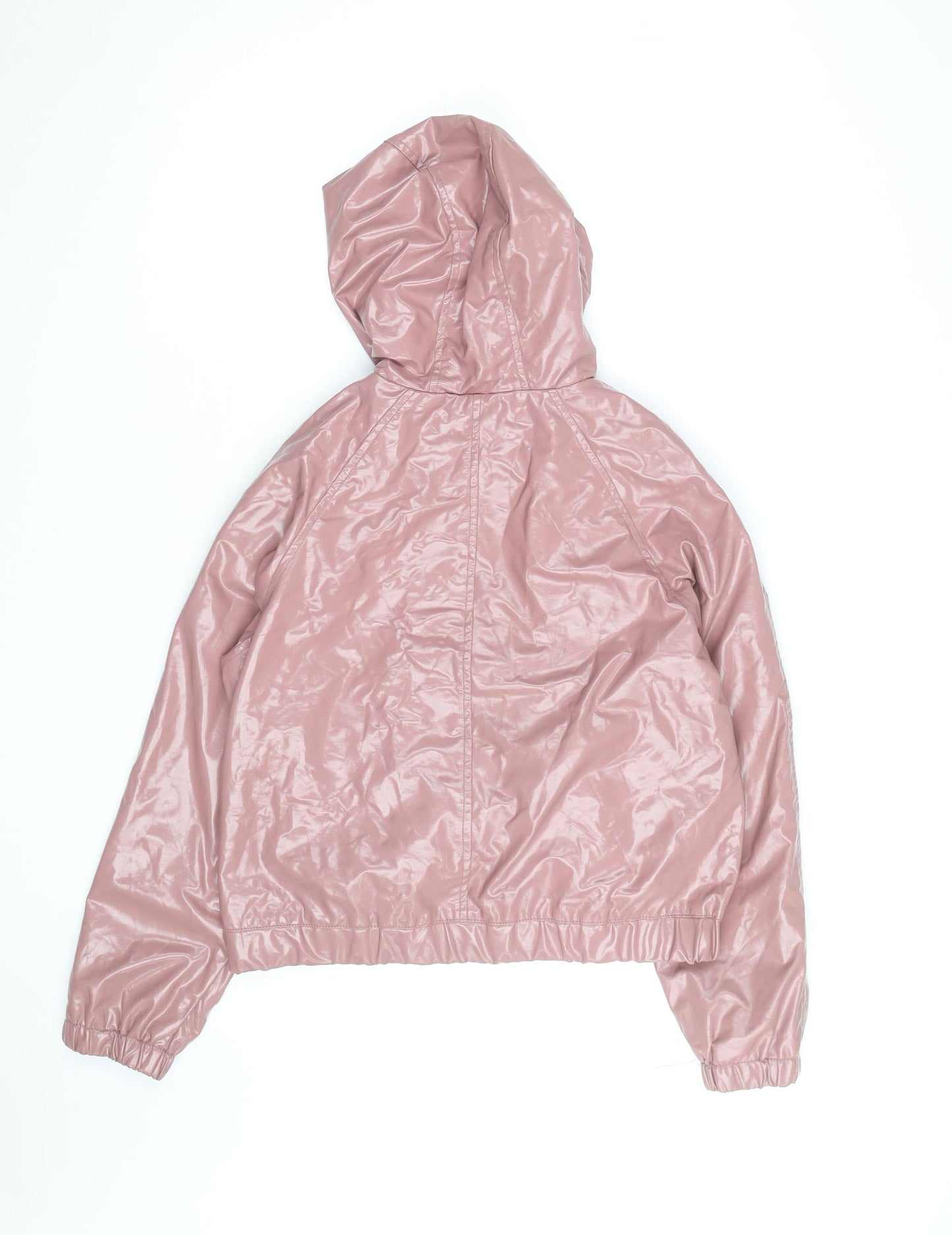 Missguided Women’s Pink Hooded Windbreaker Jacket Size 4