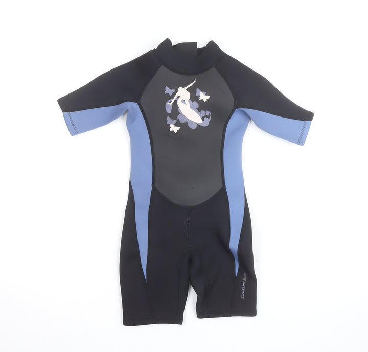 Crane Surf Boys Blue & Black 5-6 Years Short Sleeve Wetsuit