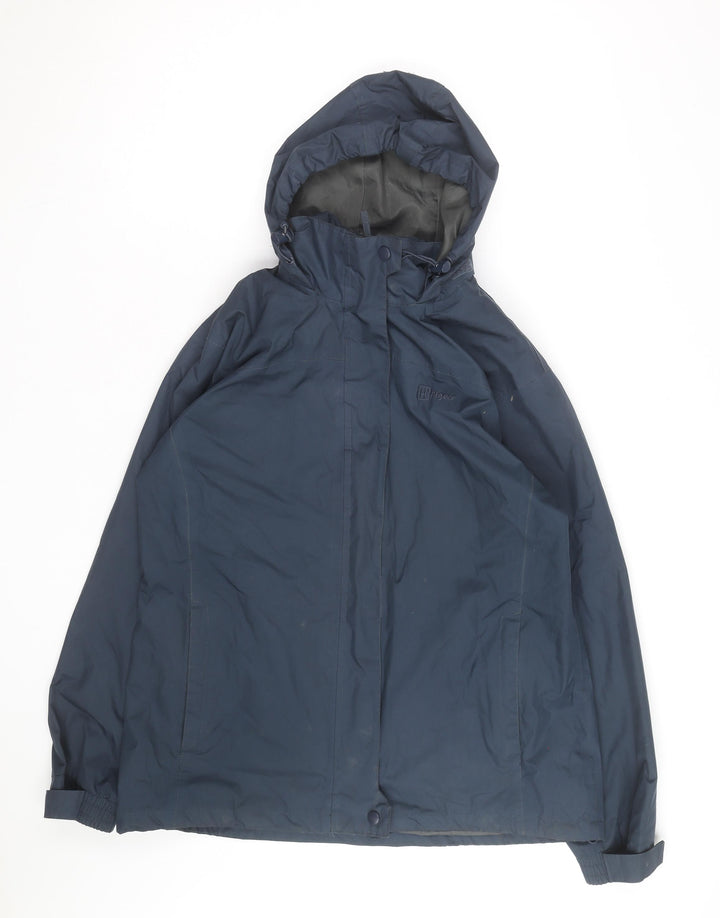 Hi Gear Women's Blue Waterproof Hooded Rain Jacket Size 14