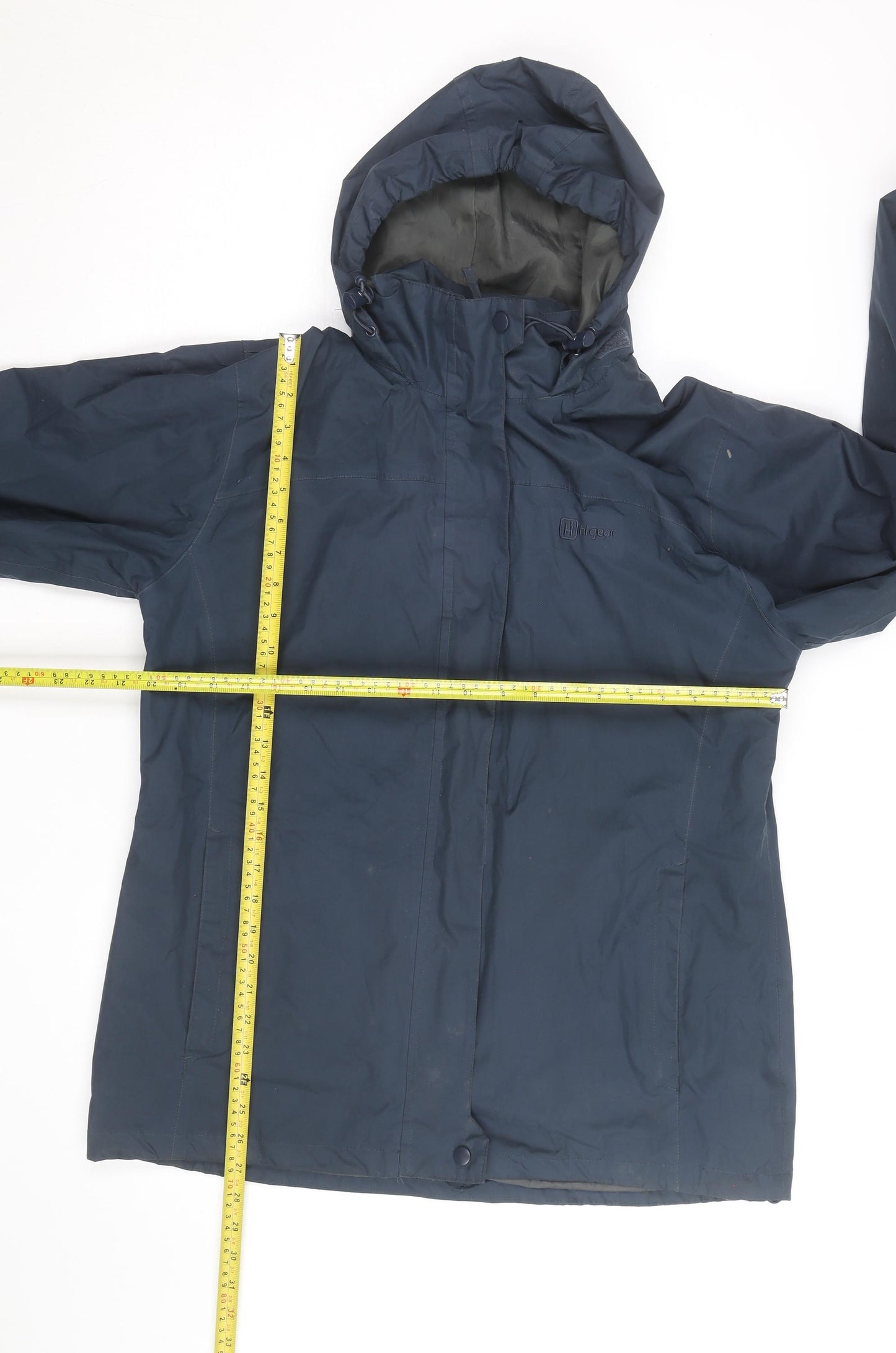 Hi Gear Women's Blue Waterproof Hooded Rain Jacket Size 14