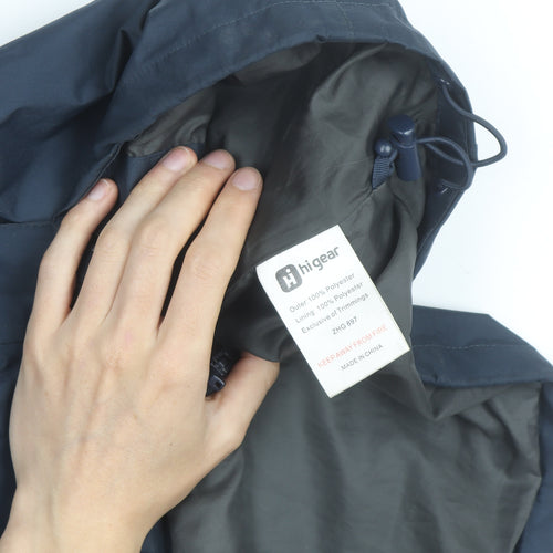 Hi Gear Women's Blue Waterproof Hooded Rain Jacket Size 14