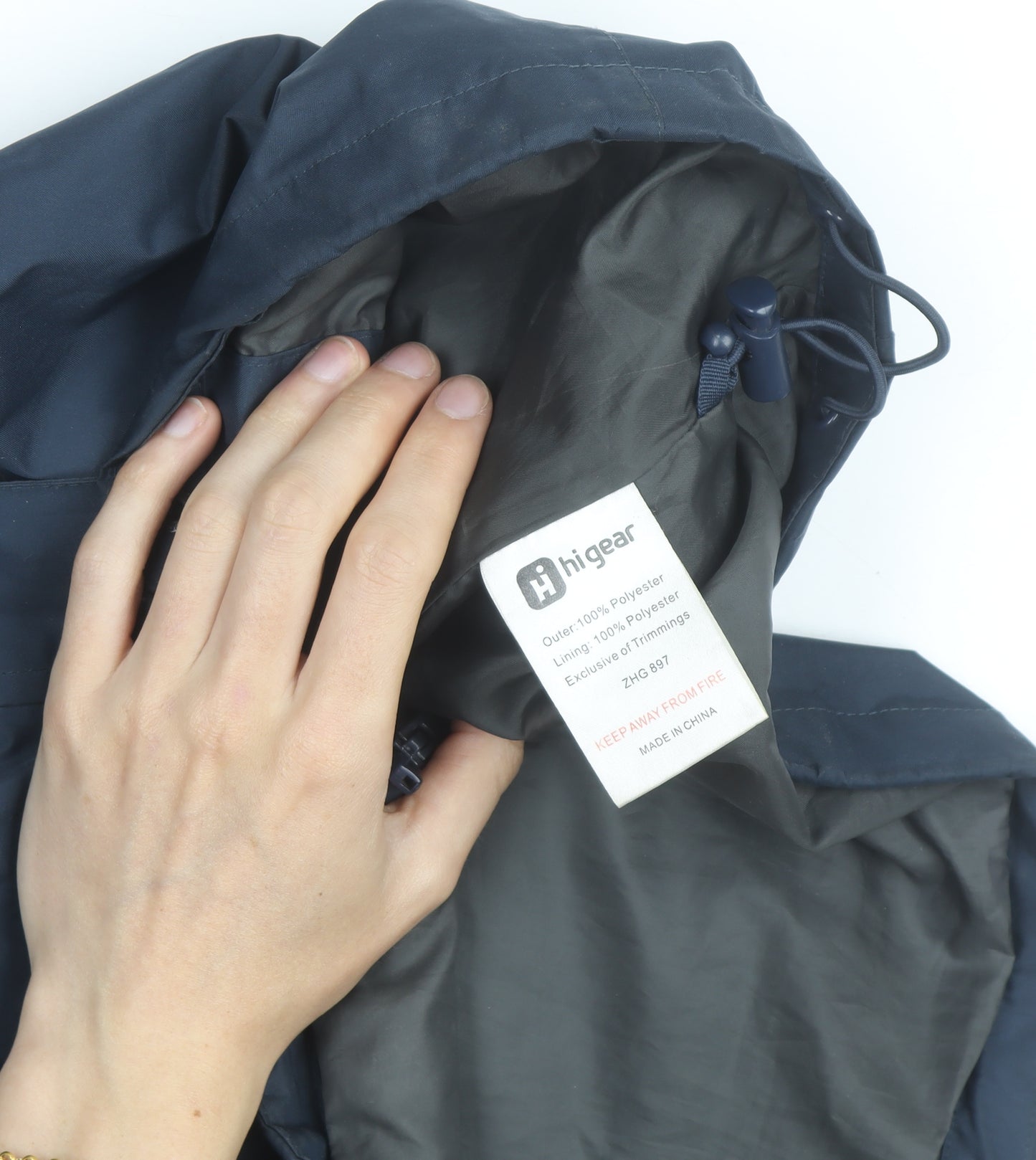 Hi Gear Women's Blue Waterproof Hooded Rain Jacket Size 14