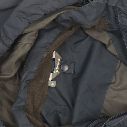 Hi Gear Women's Blue Waterproof Hooded Rain Jacket Size 14