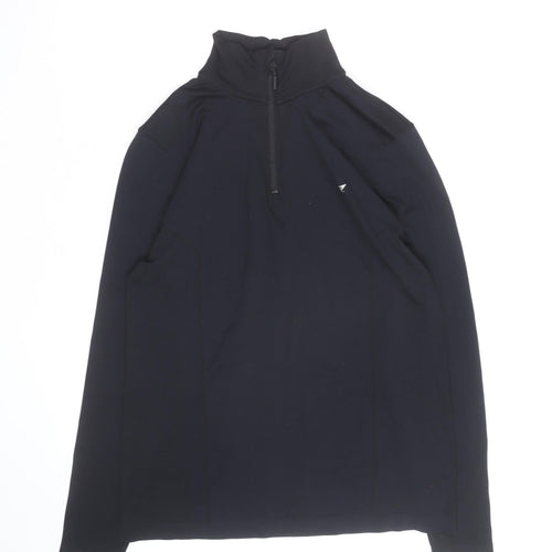 Workout Men's Black Large 1/4 Zip Athletic Track Jacket