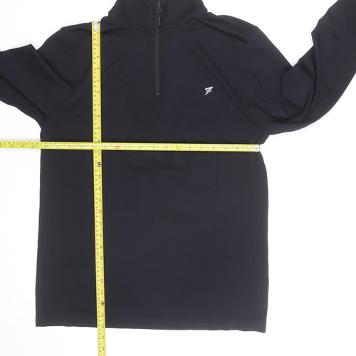 Workout Men's Black Large 1/4 Zip Athletic Track Jacket
